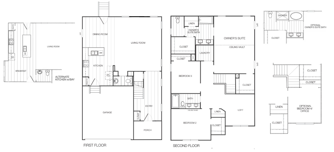 Floor plan for the Aspen lot 1 section 6 for sale in Castleton by Boyd Homes.