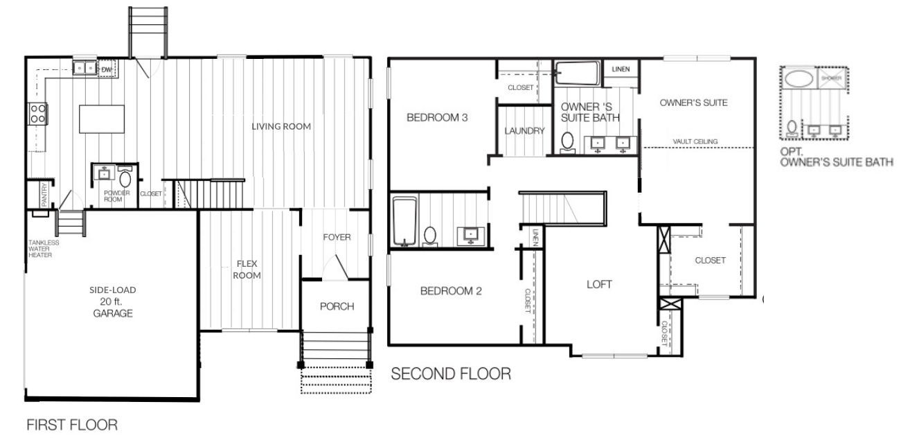 Floor plan for the Aspen lot 1 section 6 for sale in Castleton by Boyd Homes.